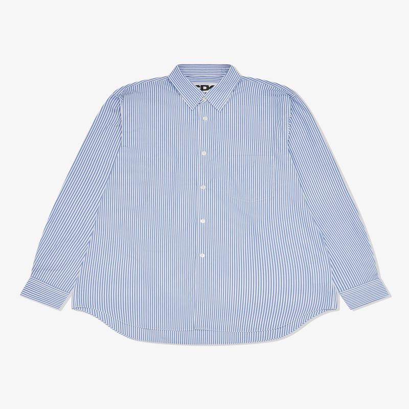 CDG - Logo Cotton Stripe Shirt - (Blue)