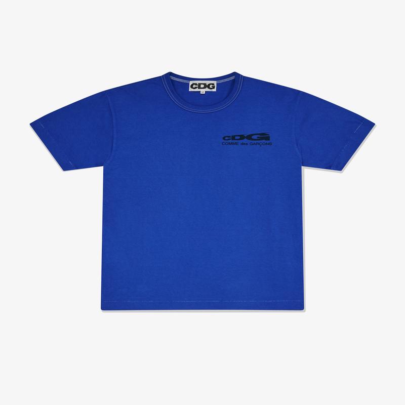 CDG - Overdyed Logo T-Shirt - (Blue)