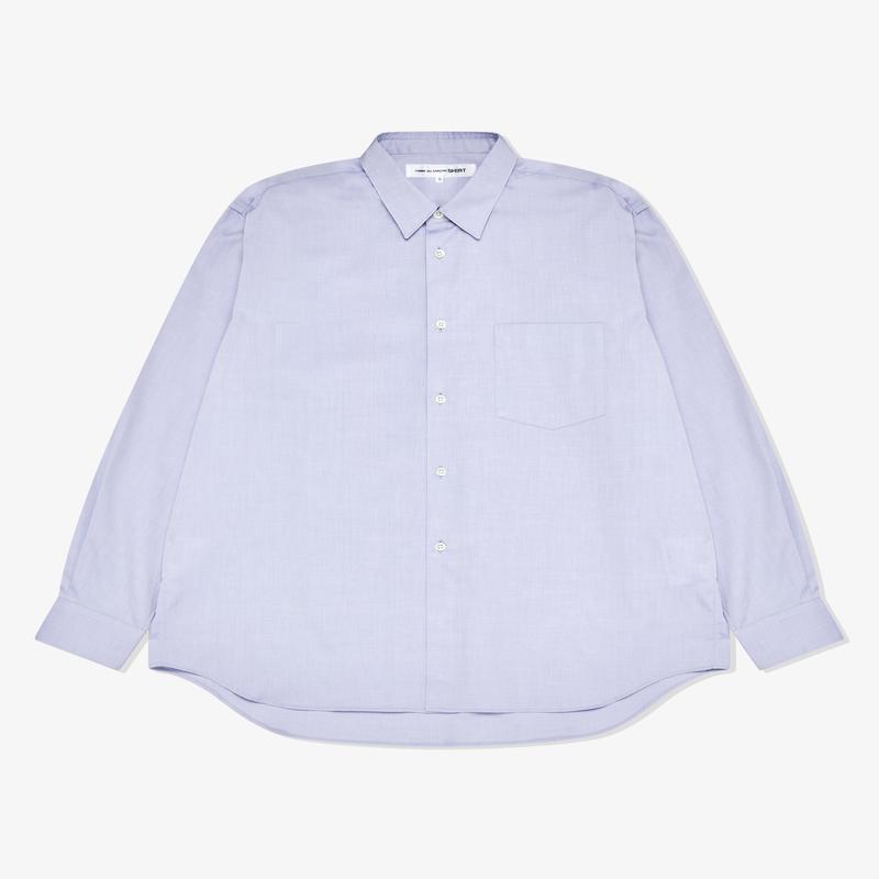 CDG Shirt Forever - Wide Fit Cotton Oxford Shirt - (Blue)