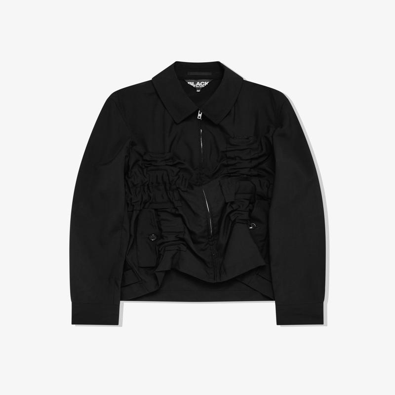 BLACK Comme des Garons - Crumple Zip Jacket - (Black)