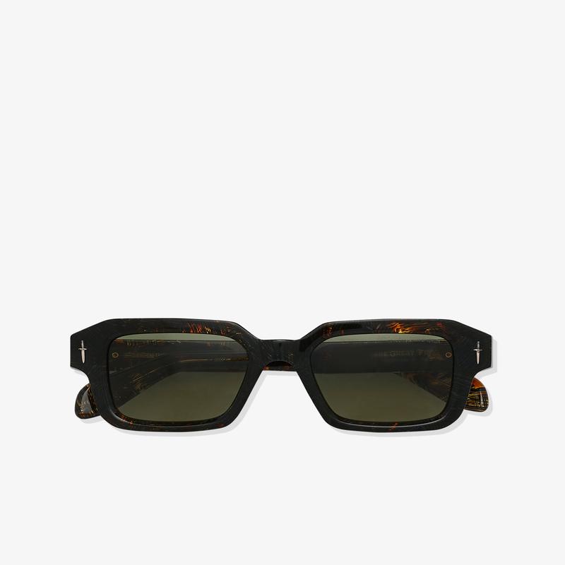Cutler & Gross - The Great Frog Bones Link Rectangle Sunglasses - (Tortoise)