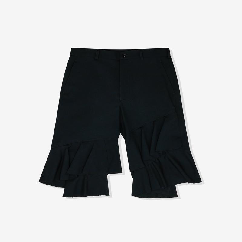 Black Comme des Garons - Unisex Layered Pleated Bloomers - (Black)