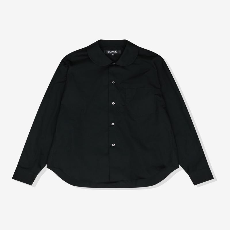 Black Comme des Garons - Unisex Peter Pan Collar Shirt - (Black)
