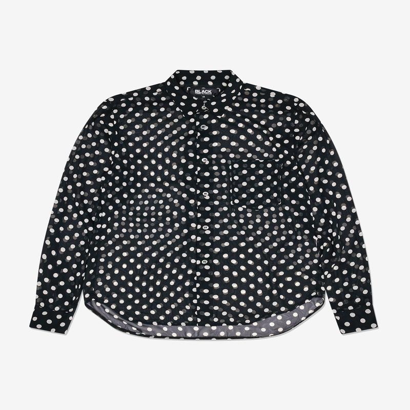 Black Comme des Garons - Unisex Polka Dot Sheer Shirt - (Black)