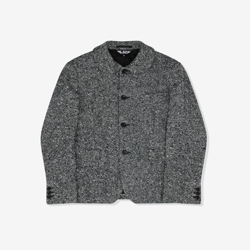 Black Comme des Garons - Unisex Tweed Nep Jacket - (Black/White)