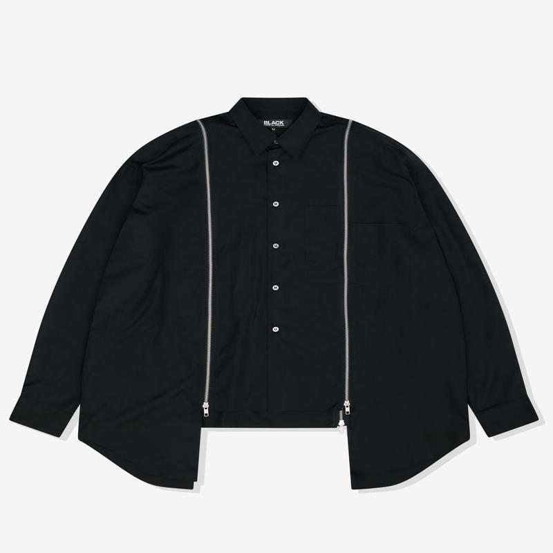 Black Comme des Garons - Unisex Zip-Off Panel Shirt - (Black)