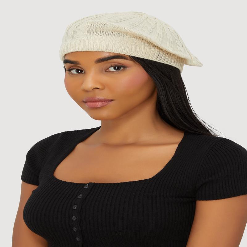 Cable Knit Beret