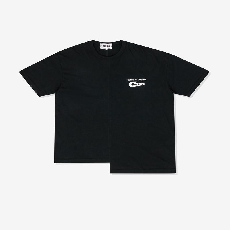 CDG - Mens Asymmetric Split T-Shirt - (Black)