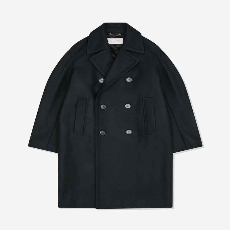 Dries Van Noten - Mens Double Breasted Wool Coat - (Black)