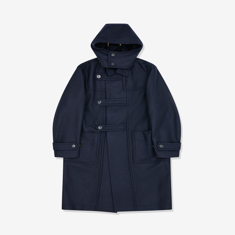 Dries Van Noten - Mens Hooded Wool Coat - (Navy)
