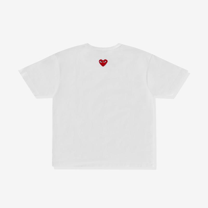 Play - Unisex Reverse Red Heart T-Shirt - (White)