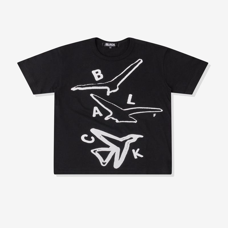 Black Comme des Garons - Filip Pagowski Birds Print T-Shirt - (Black)