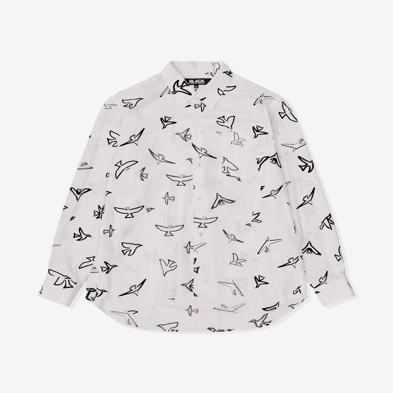 Black Comme des Garons - Filip Pagowski Print 6 Shirt - (White)