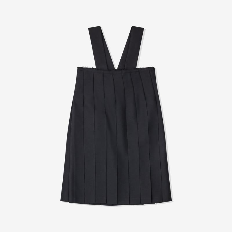 Black Comme des Garons - Raw Edge Pinafore - (Black)