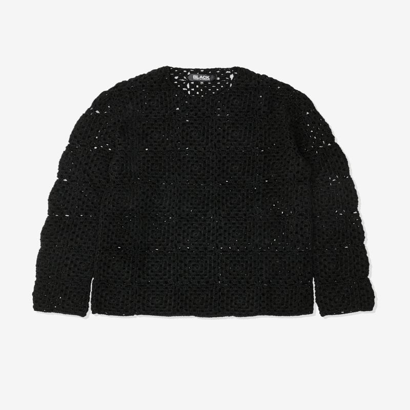 Black Comme des Garons - Wool Crochet Sweater - (Black)