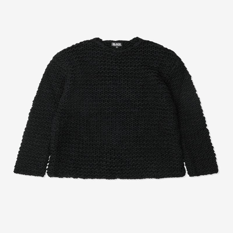 Black Comme des Garons - Wool Garter Stitch Sweater - (Black)