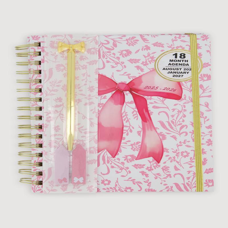 Bow Print Monthly Planner Set