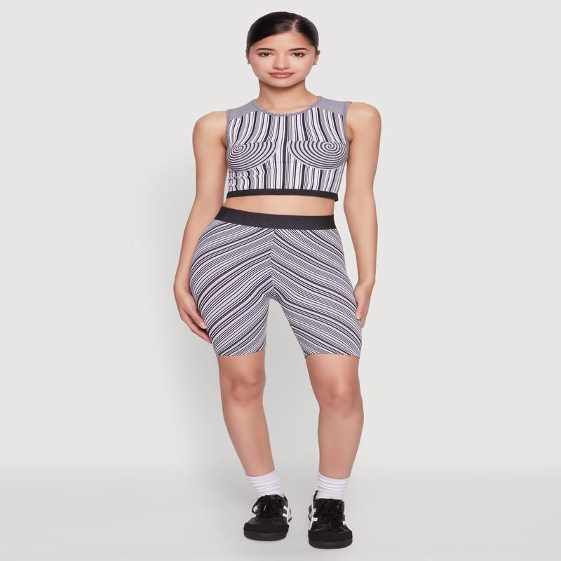 Seamless Patterned Biker Shorts