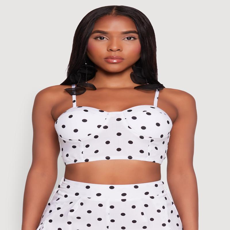 Polka Dot Bustier Top