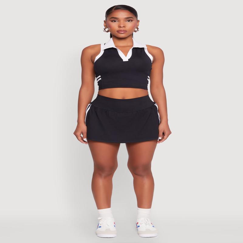 Varsity Stripe Detail Skort