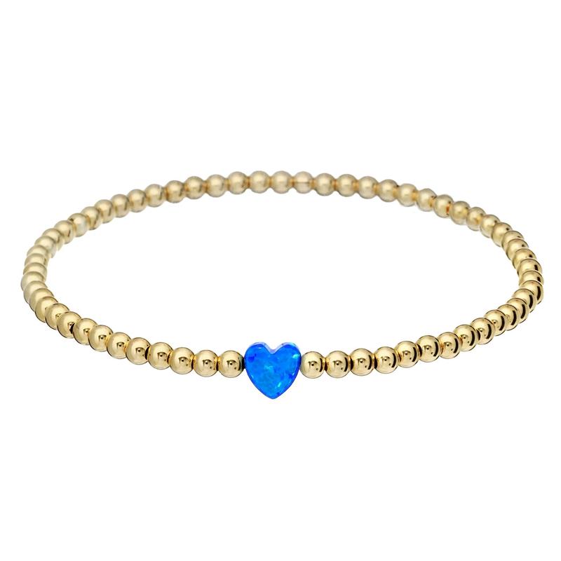 Girls' Bara Boheme Opal Heart Petite Bracelet