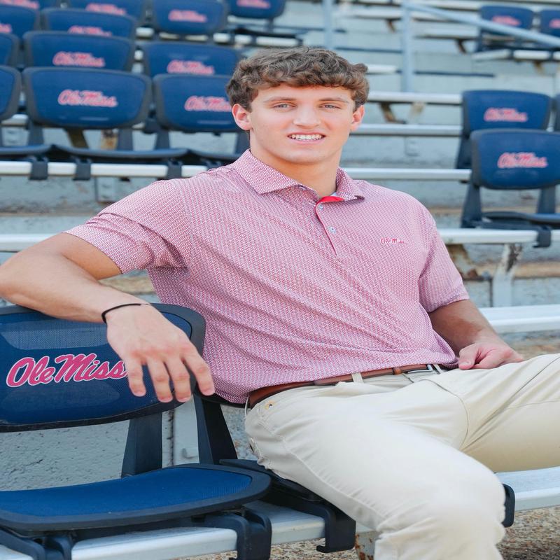 Taylor & Mick Ole Miss Script Mini Football Polo