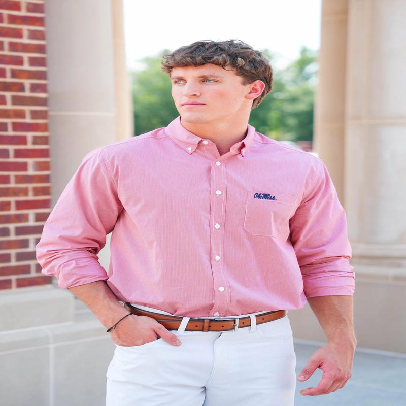 Antigua Porter Ole Miss Script Button Down