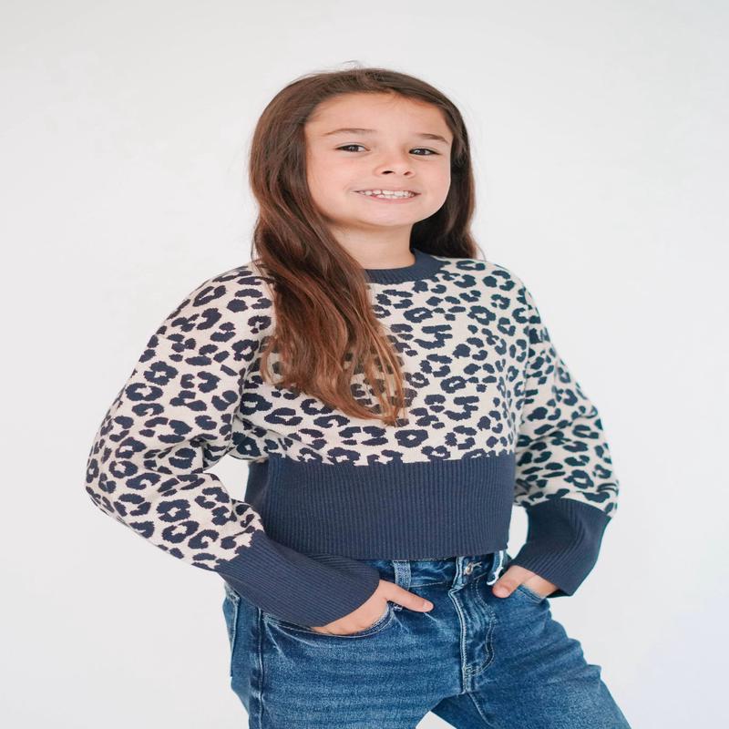 Girls' Cheetah Sweater