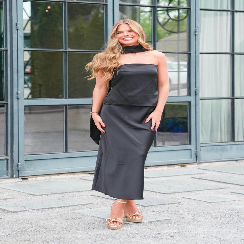 Z Supply Izabel Luxe Satin Skirt