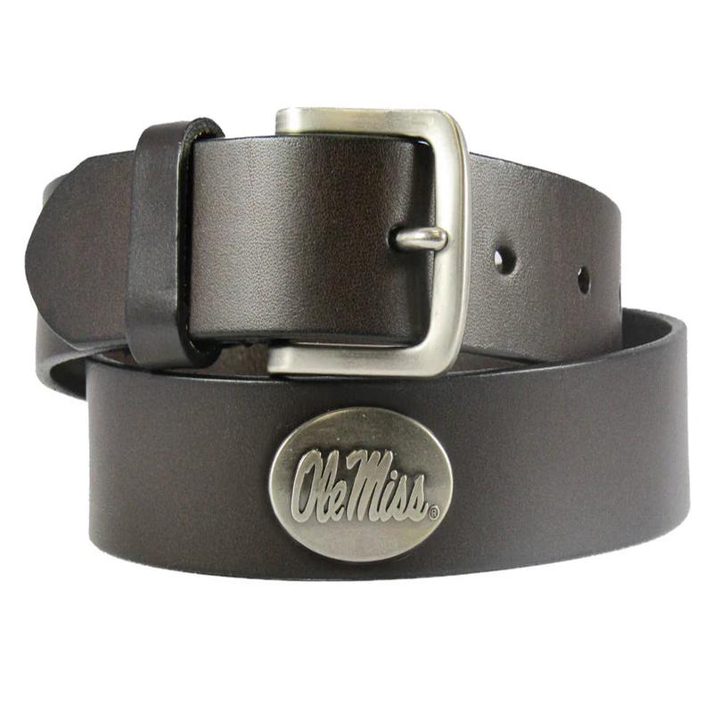 Zeppelin Concho Ole Miss Leather Belt