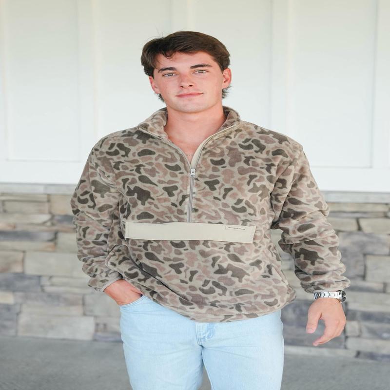 Southern Marsh Wadsworth Fleece Retro Camo Pullover