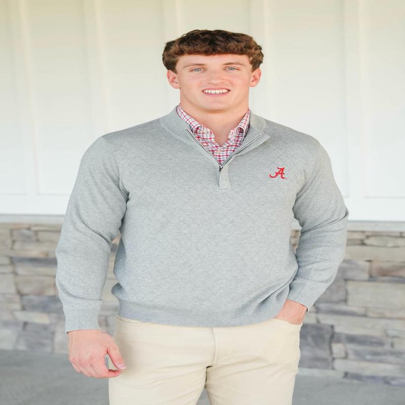 GenTeal Alabama "A" Bramlett Diamond Quilted 1/4 Zip