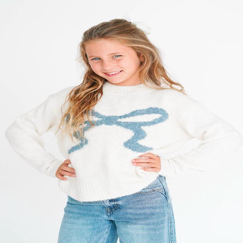 Girls' Bow Sweater