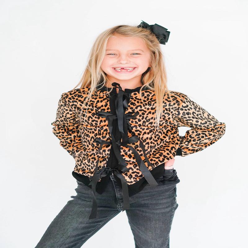 Girls' Emma Jean Leopard Cardigan