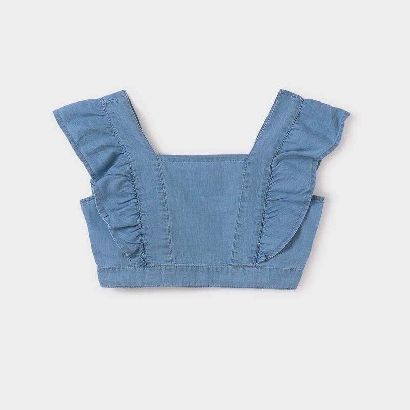 Girls' Mayoral Denim Top