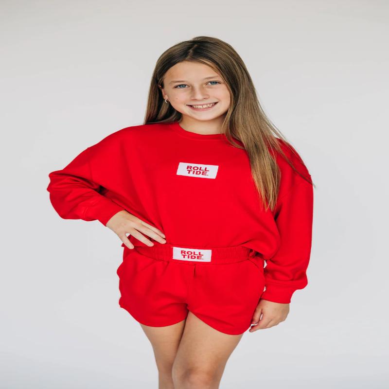 Girls' Scarlet & Gold Roll Tide Ava Airy Short