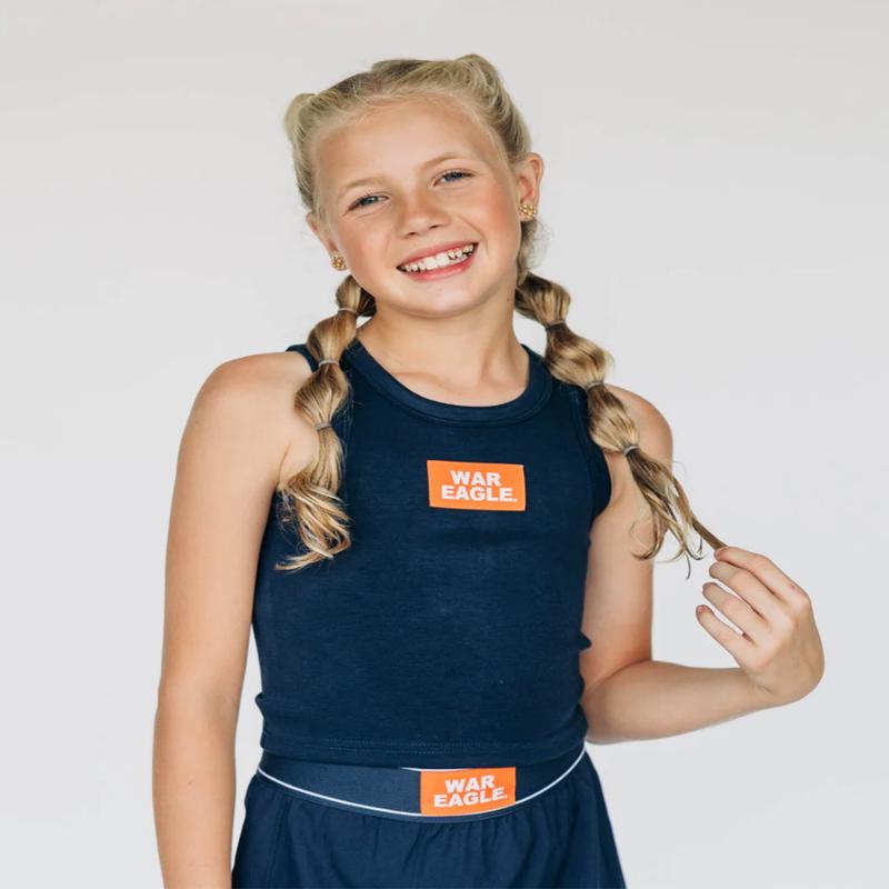 Girls' Scarlet & Gold War Eagle Alli Airy Tank