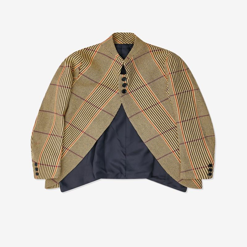 Christopher Nemeth - Mens Stand Collar Jacket - (Yellow Check)