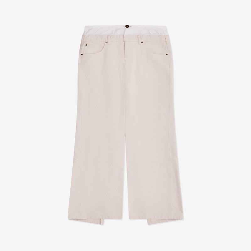 Maison Margiela - Womens Denim Long Skirt - (Cream)