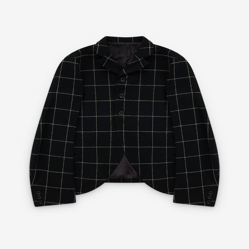 Christopher Nemeth - Men's Window Pane Tweed Jacket 19236 - (Black)