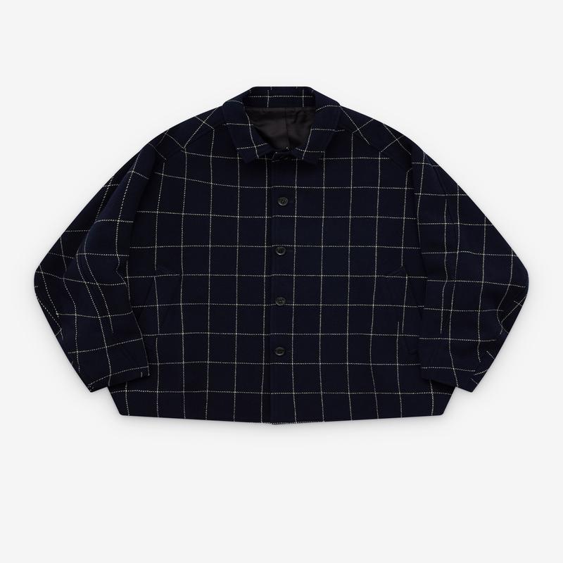 Christopher Nemeth - Men's Window Pane Tweed Jacket 19236 - (Navy)