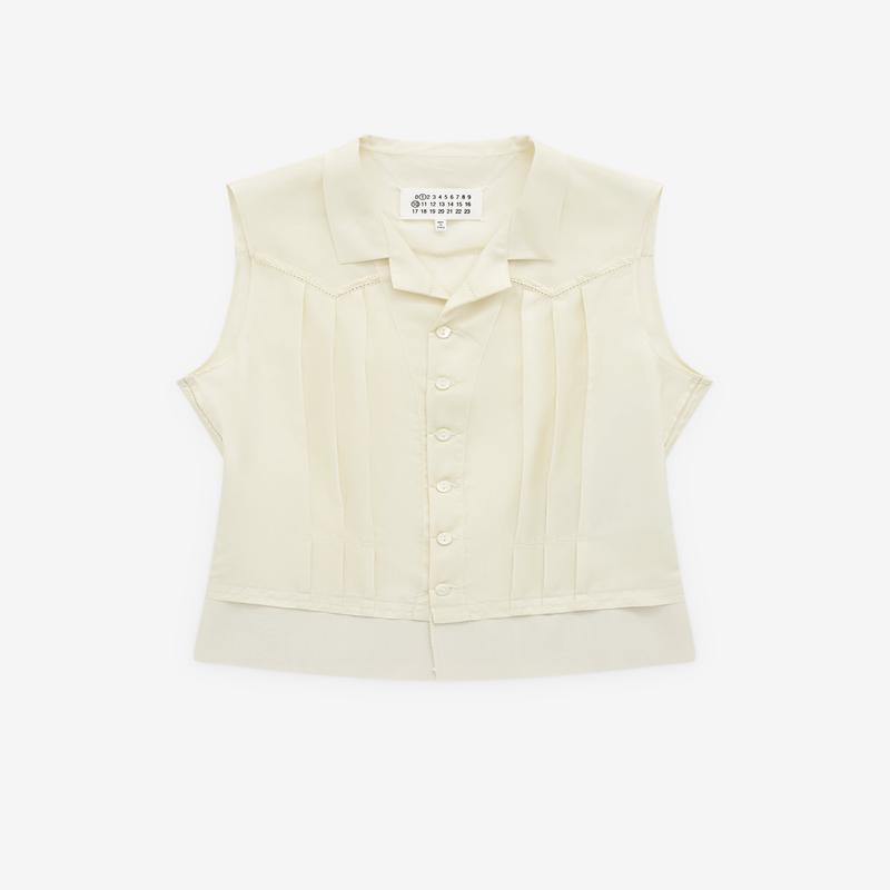 Maison Margiela - Womens Silk Top - (Ivory)
