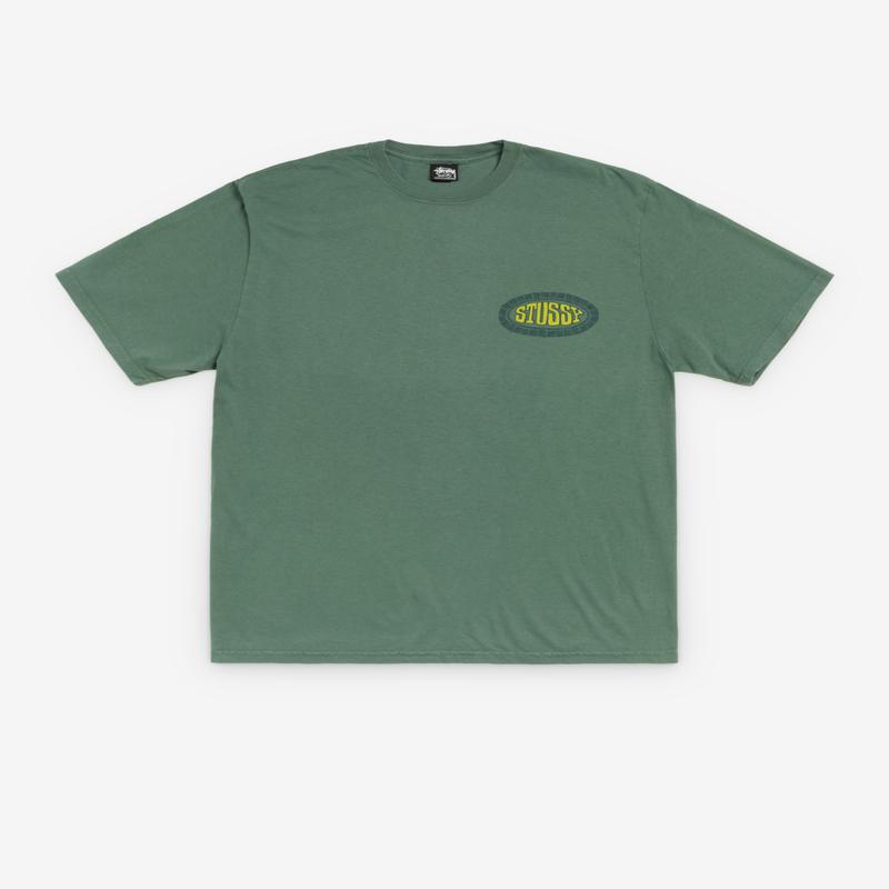 Stssy - Men's Tile Oval Pigment Dyed T-Shirt - (Pine)