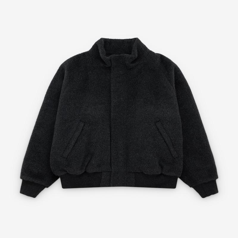 A.Presse - Men's Baby Alpaca Beaver Cloth Jacket - (Charcoal)