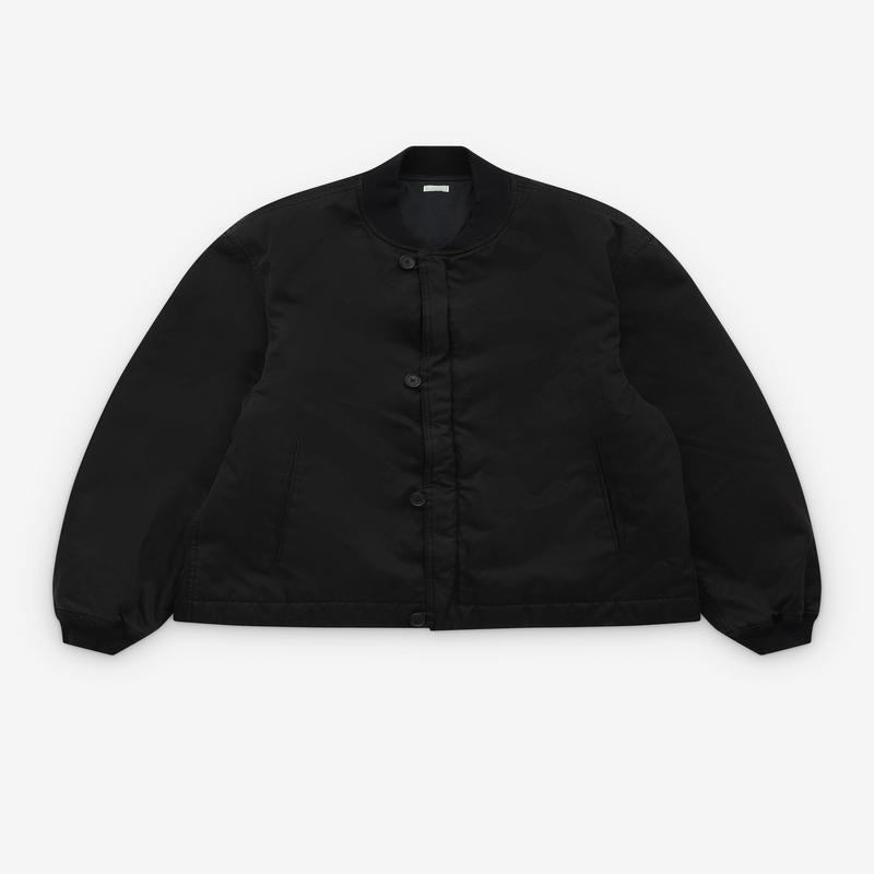 A.Presse - Men's Vintage Silk Bomber Jacket - (Black)