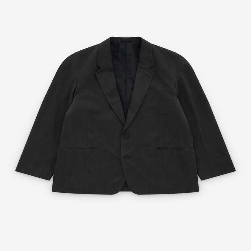 A.Presse - Men's Washed Silk Jacket - (Charcoal)