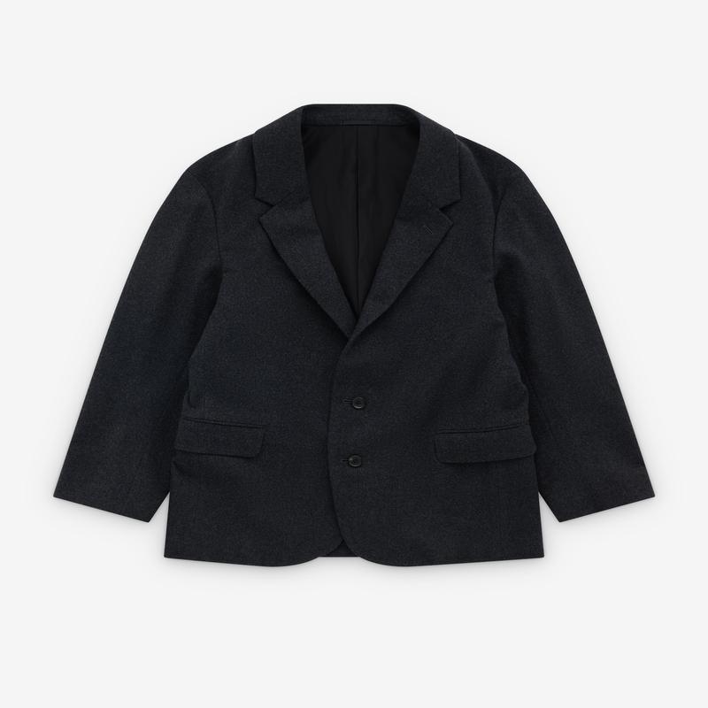 A.Presse - Men's Wool Flannel Jacket - (Charcoal)