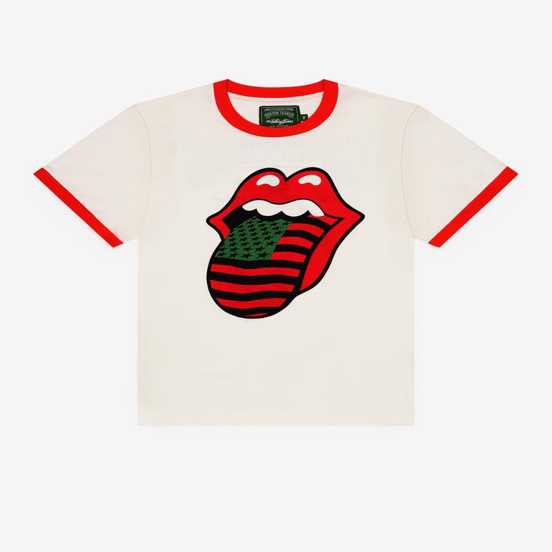 Denim Tears - Men's Rolling Stones Ringer Tee - (White/Red)