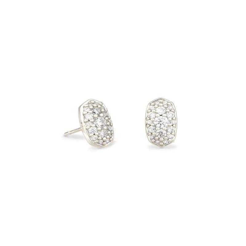 Kendra Scott Grayson Crystal Stud Silver