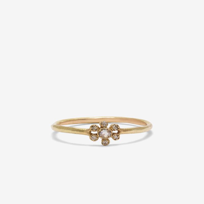 Noguchi Bijoux - Women's 7 Brown Diamond Ring - (Yellow Gold)